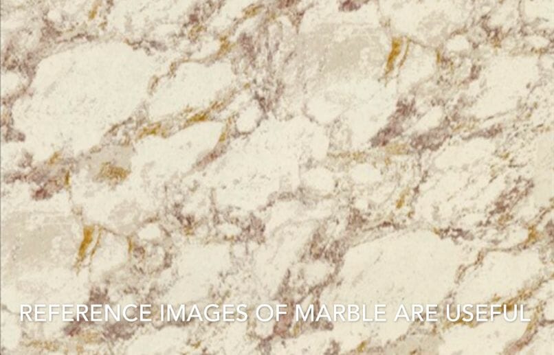 How to paint marble effects on miniatures – painting white marble – painting stone effect miniatures -how to paint marble on miniatures and models – airbrush stencil marble – marbleizing miniatures – airbrushing marble effect - reference image