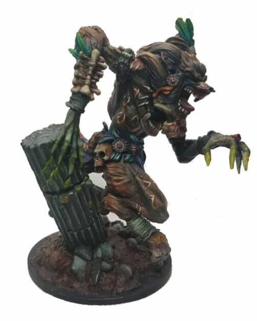 How to paint miniatures with oil paints - painting ashtooth with oil paints - oil painting a 54mm scale model - painting miniatures and models with oil colors - Judgement Miniatures - painting resin miniature with oil paint -studio paintjob 