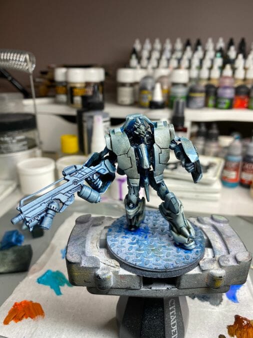 Best Kind of Paint for Miniature Painting? - acrylic paint, oil paints, scale modeling, painting miniatures - Oil painting model anime gunpla work in progress