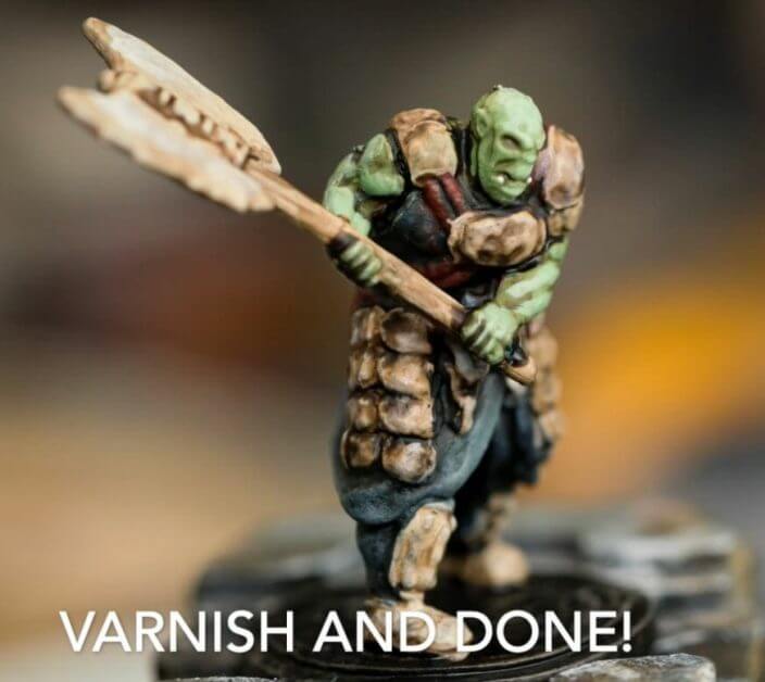 Speed painting tabletop miniatures - How to speed paint RPG miniatures and models - painting bulk dnd miniatures - how to paint models faster for tabletop games - 5 easy steps for painting miniatures fast - varnish your miniature for protection and gameplay