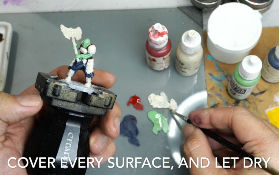 Speed painting tabletop miniatures - How to speed paint RPG miniatures and models - painting bulk dnd miniatures - how to paint models faster for tabletop games - 5 easy steps for painting miniatures fast - paint every surface and let the paint dry