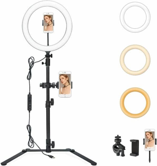 Best LED Ring Lights for Miniature Photography - good lights for photographing miniatures - best lights for taking better pictures of models and miniatures - ring light review for painting miniatures - photography tips for lighting miniatures and models - Godox LR120 desktop ring light for miniature and model photos