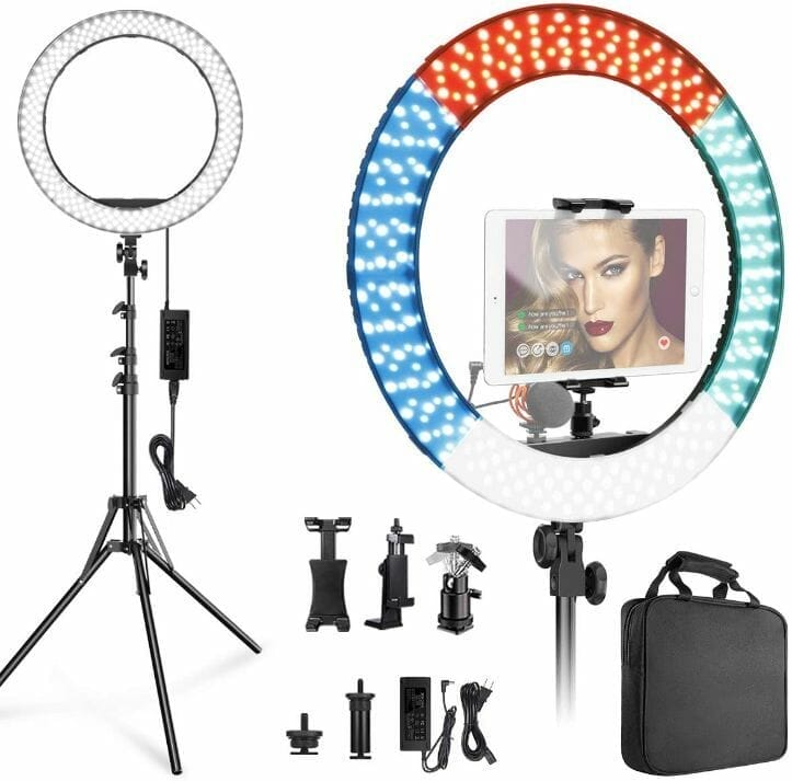 Best LED Ring Lights for Miniature Photography - good lights for photographing miniatures - best lights for taking better pictures of models and miniatures - ring light review for painting miniatures - photography tips for lighting miniatures and models - Inseesi ring light with stand 