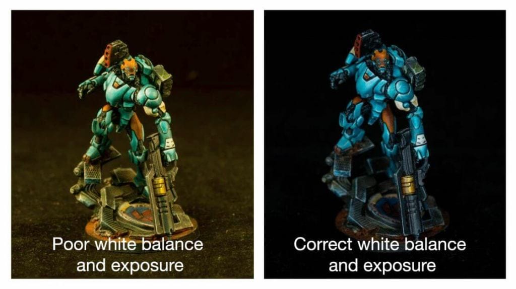 CRI lighting guide and reference for miniature painters and hobbyists - color rendering index for artists, miniature painters, and modelers - Color temperature or white balance in photographing miniatures comparison