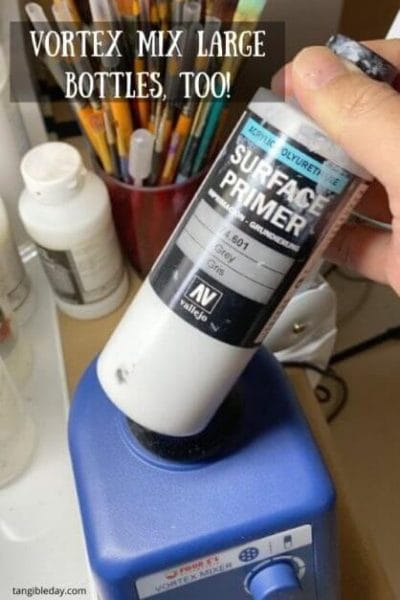 Vortex model paint mixer review - Four E's scientific laboratory vortex mixer - vortexer review for miniature paint - how to use a model paint vortex mixer - tips and review for vortex mixers for miniature and model paint - guide tips for vortex mixing model paint - large volume vortex mixing