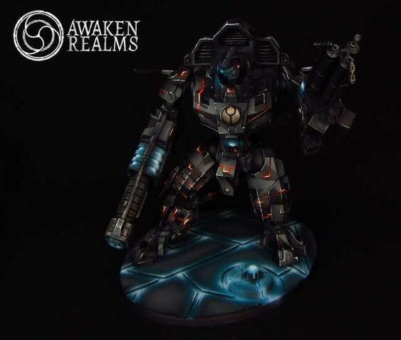 Tau sept color schemes, caste color schemes for Tau, T'au paint color scheme ideas – Grimdark Tau style, Blachitsu Tau painting, how to paint Tau miniatures, Games Workshop Tau paint schemes – How to paint grimdark Tau – painting Blanchitsu Tau - black stealth