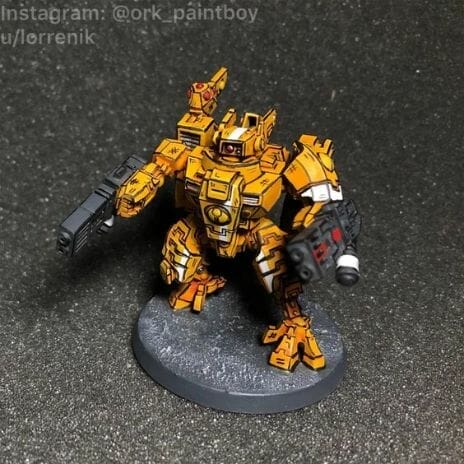 Tau sept color schemes, caste color schemes for Tau, T’au paint color scheme ideas – Grimdark Tau style, Blachitsu Tau painting, how to paint Tau miniatures, Games Workshop Tau paint schemes – How to paint grimdark Tau – painting Blanchitsu Tau - comic style tau and 40k models