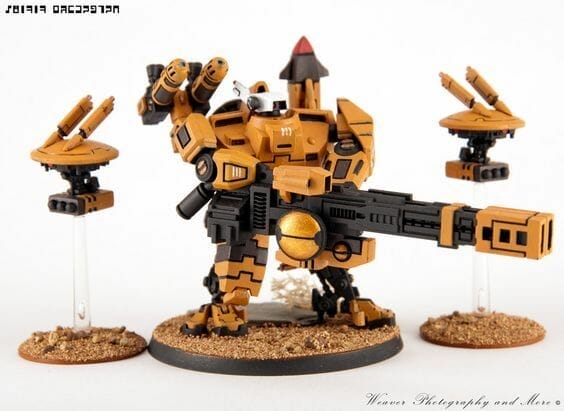 Tau sept color schemes, caste color schemes for Tau, T'au paint color scheme ideas – Grimdark Tau style, Blachitsu Tau painting, how to paint Tau miniatures, Games Workshop Tau paint schemes – How to paint grimdark Tau – painting Blanchitsu Tau - classic tau