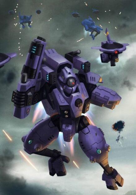 Tau sept color schemes, caste color schemes for Tau, T'au paint color scheme ideas – Grimdark Tau style, Blachitsu Tau painting, how to paint Tau miniatures, Games Workshop Tau paint schemes – How to paint grimdark Tau – painting Blanchitsu Tau - purple concept art