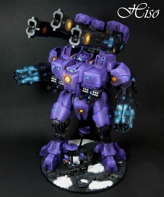 Tau sept color schemes, caste color schemes for Tau, T'au paint color scheme ideas – Grimdark Tau style, Blachitsu Tau painting, how to paint Tau miniatures, Games Workshop Tau paint schemes – How to paint grimdark Tau – painting Blanchitsu Tau - dark royal purple