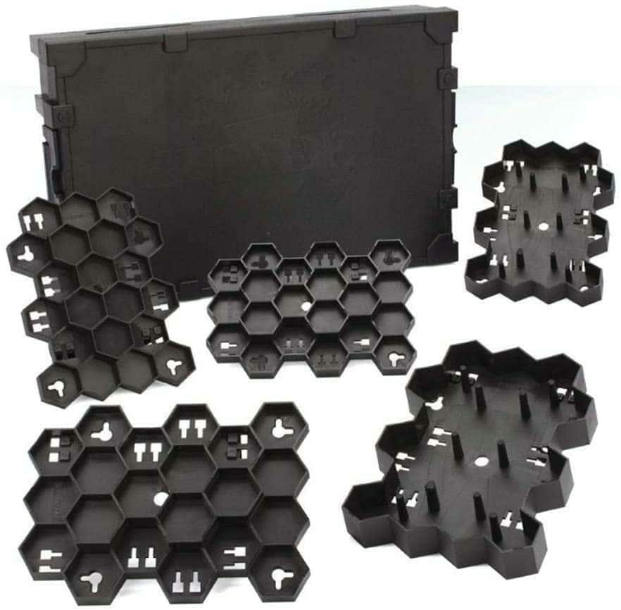 Best miniature painting cases, portable hobby paint station, and miniature paint workstations for modeling and hobbyists – Best portable hobby workstation for painting miniatures and models – tips and guide for paint organizers - model paint case and box - Citadel Games workshop hobby project box case image