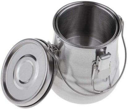 Small Artist Stainless Steel Brush Washer Double Dipper Container Cup Paint  Brush Cleaner Washing Bucket with Lid fit for Painting