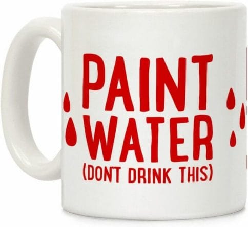 Best paint cups for painting miniatures and hobbies – how to use a paint puck to clean brushes – best water mug for miniature painting – paint brush cup for painting miniatures and models – do not drink paint water ceramic mug gift