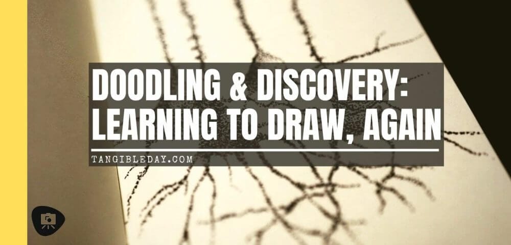 learning to draw again - doodling and discovery - pyramidal neuron sketch and doodling - banner