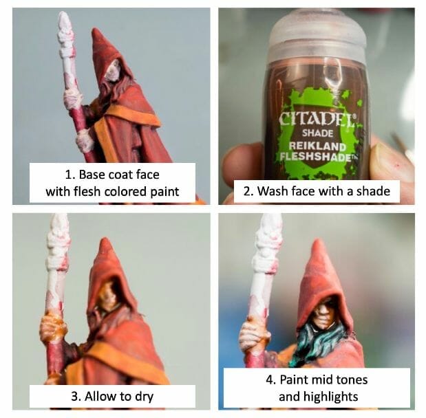 How to paint RPG miniatures for tabletop games in 10 easy steps - painting dnd models - rpg miniature painting - how to paint miniatures for dnd and roleplaying games RPGs - painting dungeon and dragon models - painting dnd minis - recommended varnishes for gaming miniatures - how to paint miniature faces and skin