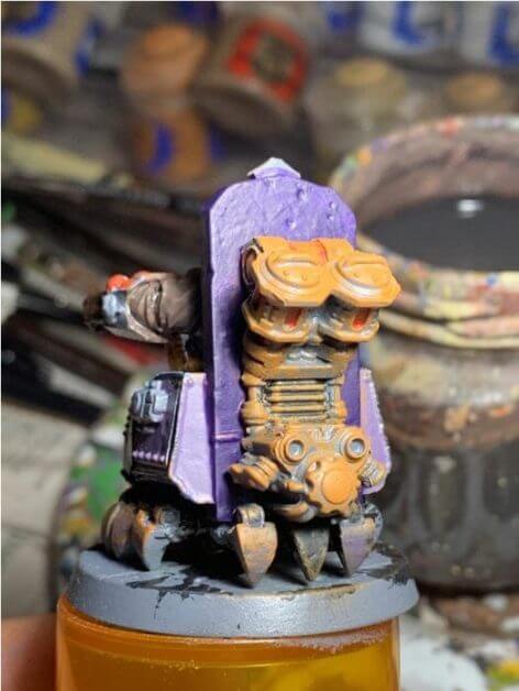 painting comic book miniatures - how to paint comic style miniatures - cel shaded miniature painting – how to paint cel shaded miniature – cell shaded miniature painting – miniature painting styles – how to paint cell shaded – borderlands miniature painting style – comic style painting - painting the mechanicals