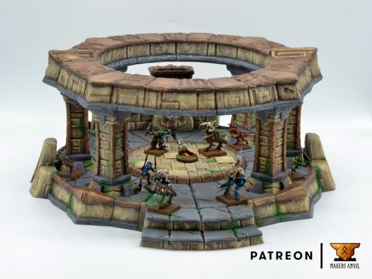Best tabletop terrain on Etsy – Warhammer terrain – wargaming terrain – cool modular tabletop terrain – DIY wargaming terrain for 28mm games – RPG gaming terrain on Etsy - 3d printed aztec terrain