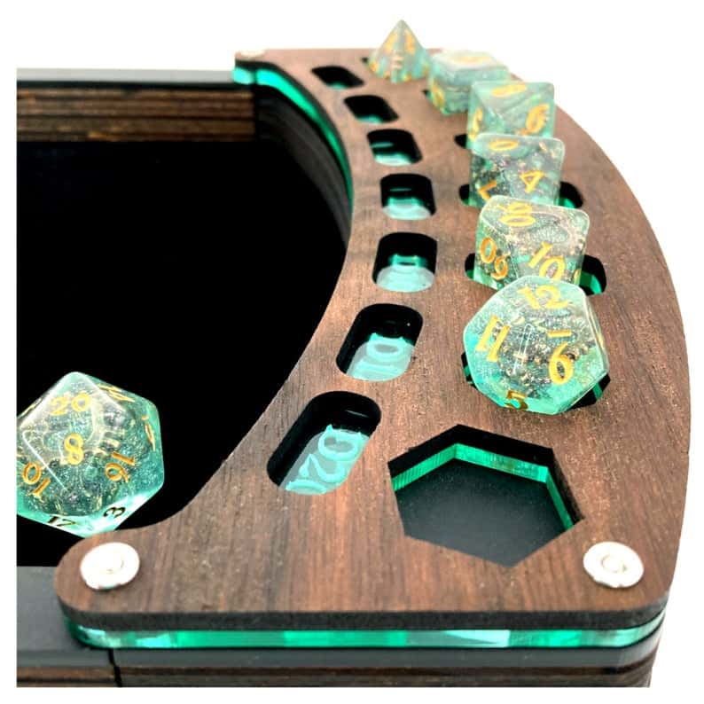 Custom Dice Trays for RPGS - custom dice tray for dnd - dungeons and dragons - custom dice rolling tray - customized dice trays - personalized custom dice trays for tabletop games and board gamers - wooden dice tray custom