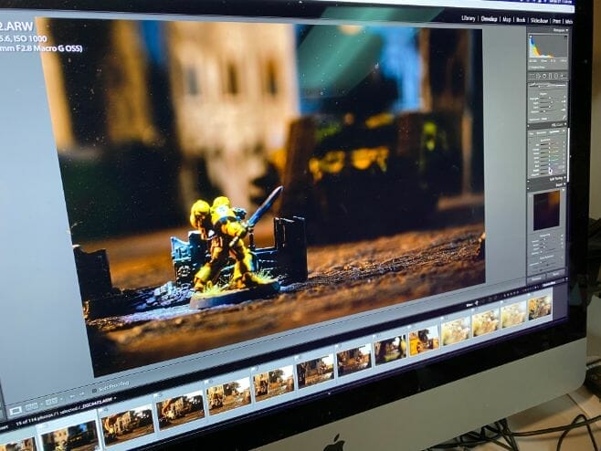 Pros and Cons of a Lightbox - How to Take Better Miniature Photos Without a Lightbox - Tips for Taking Better Pictures of Miniatures and Minis Without a Photobox studio - tips for hobby photography - miniature photography - lightroom post processing image