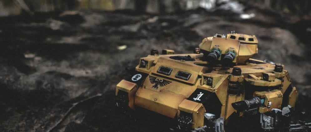 Pros and Cons of a Lightbox - How to Take Better Miniature Photos Without a Lightbox - Tips for Taking Better Pictures of Miniatures and Minis Without a Photobox studio - tips for hobby photography - miniature photography - imperial fist 40k warhammer