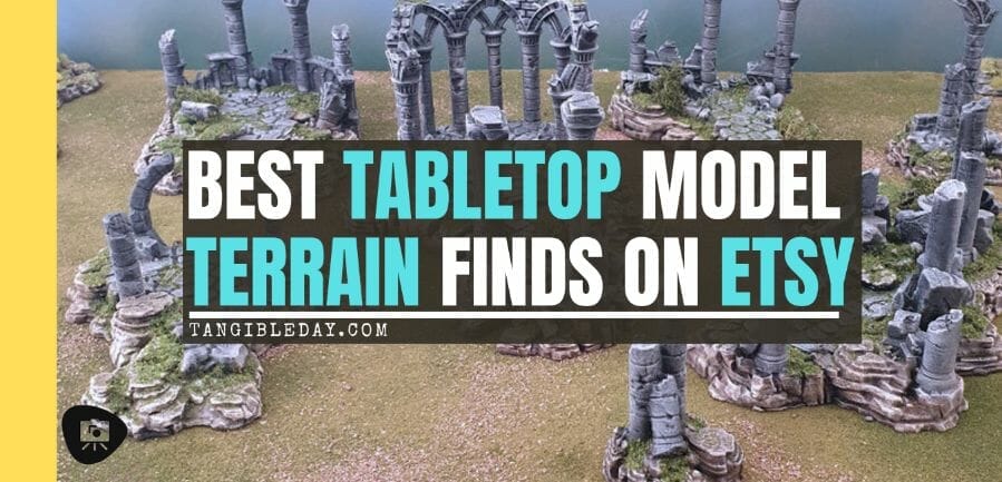 Best tabletop terrain on Etsy – Warhammer terrain – wargaming terrain – cool modular tabletop terrain – DIY wargaming terrain for 28mm games – RPG gaming terrain on Etsy - banner