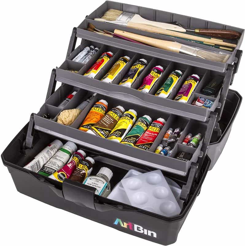 art supply box storage case for paint tubes - best paint tube storage racks and displays - how to store paint tubes