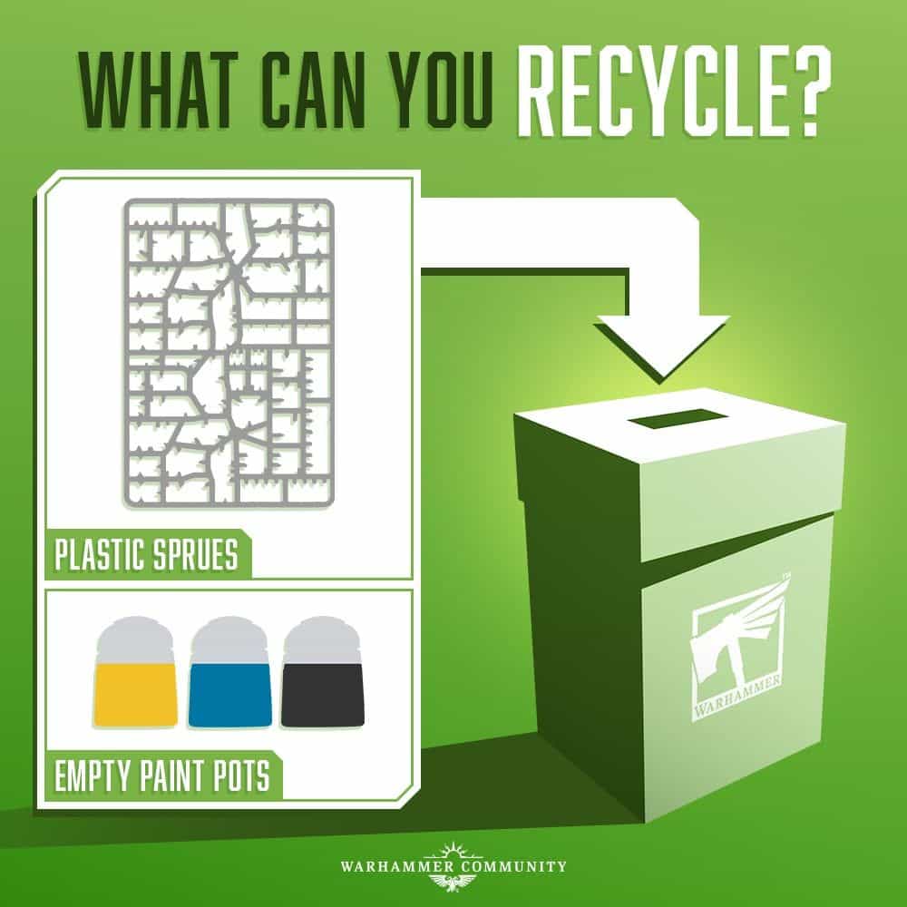 9 Recycling Ideas for Old Sprues from Warhammer and Model Kits - warhammer games workshop recycling program flyer