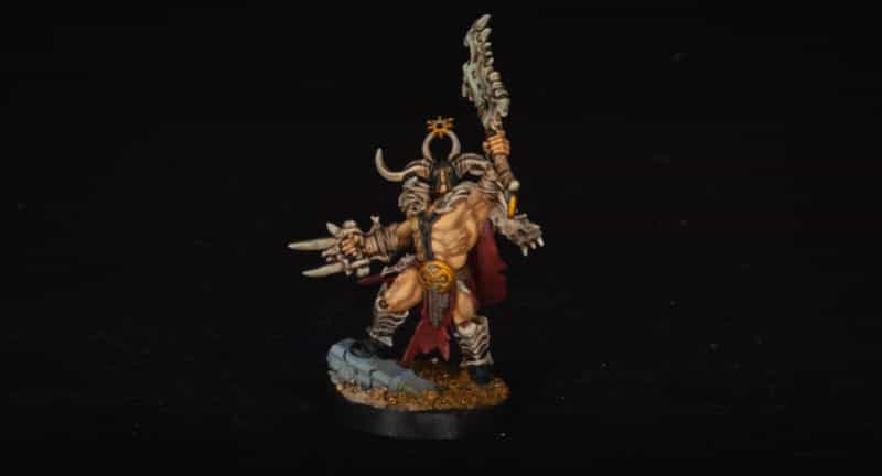 Basing Miniatures with Sand (Quick Method) - how to base miniatures with sand - sand basing models - realistic bases for miniatures - age of sigmar slaves to darkness warhammer model sand base