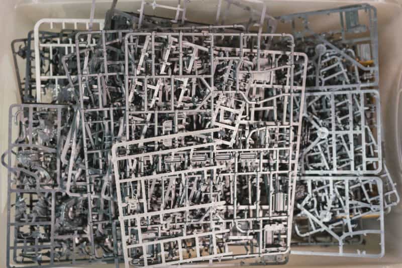 How to Prepare Miniatures for Paint - Quick start guide to assembling and preparing models for painting - box of plastic sprues from model kits
