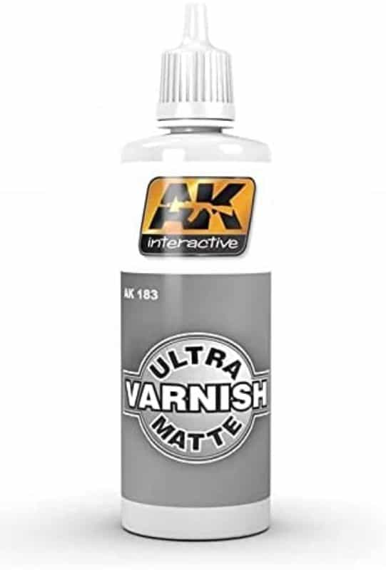 AK Interactive Ultra Matte Varnish bottle product photo white backdrop