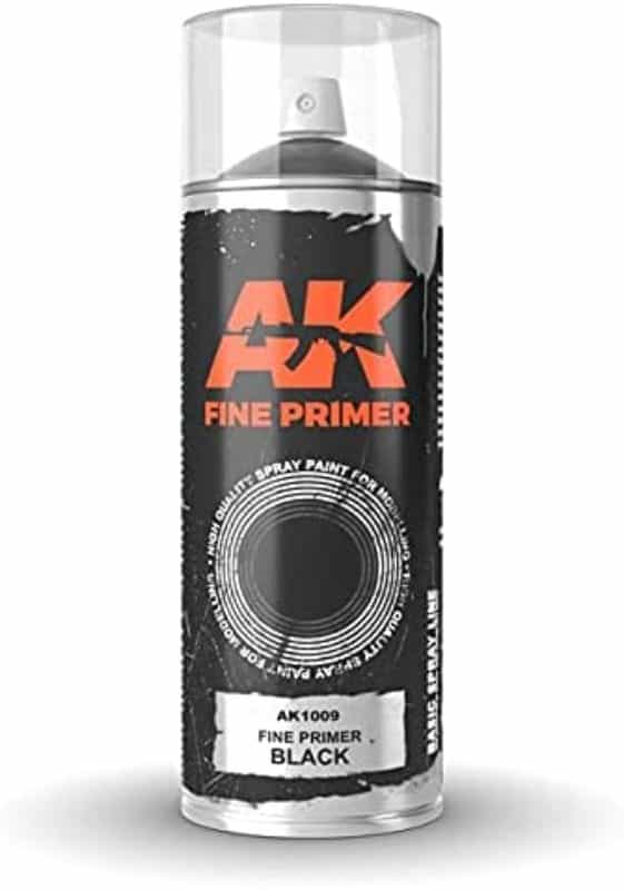 7 Best Spray Primers for Miniatures and Models (Review and Recommendation) - best spray primer for painting miniatures and models - spray priming miniatures - recommended spray primers for scale model hobbies - AK interactive fine primer for hobby models