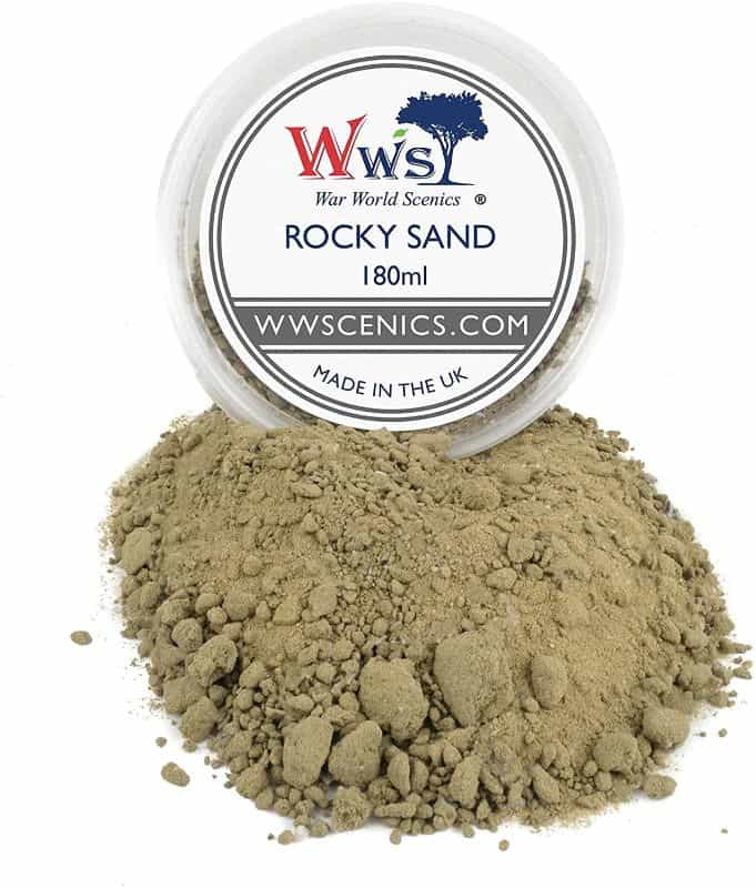 Basing sand for miniatures - miniature basing materials - miniature basing kits - how to use sand for basing models and miniatures - games workshop basing sand - citadel sand alternative - miniature basing sand - rocky sand