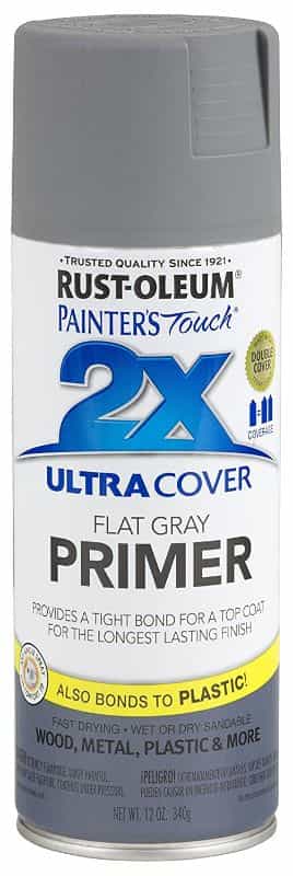 Rust-Oleum 2x Ultra Cover Flat Gray Primer can used for painting miniatures and models – best spray primer for plastic, metal, and resin miniatures