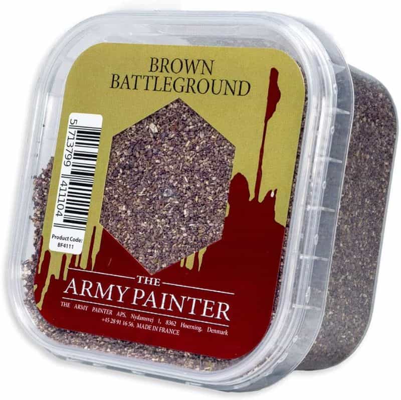 Basing sand for miniatures - miniature basing materials - miniature basing kits - how to use sand for basing models and miniatures - games workshop basing sand - citadel sand alternative - miniature basing sand - The Army Painter Brown Battleground basing material