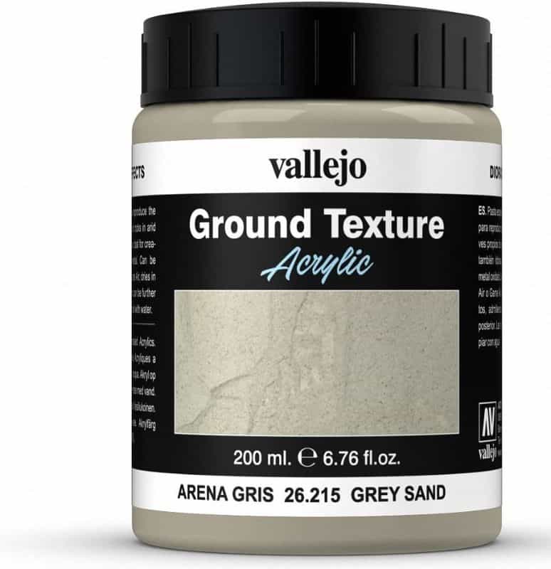 Basing sand for miniatures - miniature basing materials - miniature basing kits - how to use sand for basing models and miniatures - games workshop basing sand - citadel sand alternative - miniature basing sand - Vallejo Ground texture vallejo sandy paste