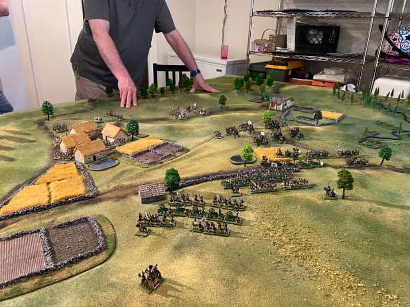 Best historical wargame for tabletop gamers - Carnage and Glory II miniature tabletop wargame - tactical miniature wargaming - best historical miniature wargame - Carnage and Glory Gameplay Review - computer generated gameplay in progress