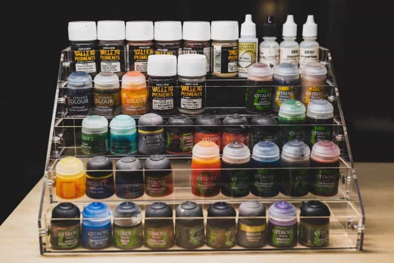 The Ideal Miniature Painting Room (Philosophy and Designer Tips) - dedicated hobby space - best hobby room setup - miniature painting hobby organizer rack