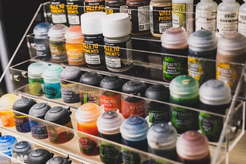 JKB Concepts Paint Organizer and Brush Holder Review - Acrylic hobby organizer and rack for paints and brushes - holds paints from all brands