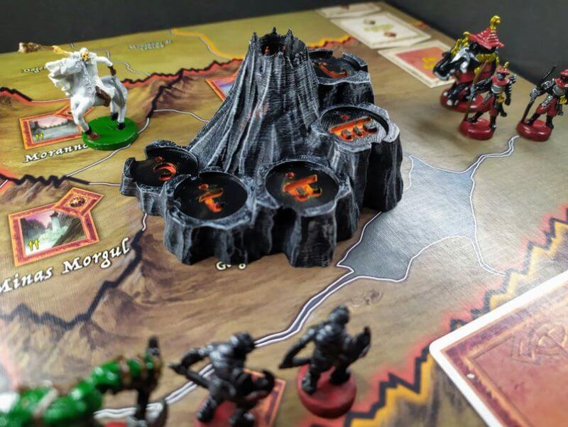 War of the Ring 2nd Edition Board Game Review - Lord of the Ring games - etsy mount doom terrain 