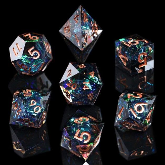 The Best D&D Dice Sets for Every Budget: 15 Cool Dice for RPGs - cool dnd dice - d20 dice for RPGs - best dice for D&D - dice for dungeons and dragons - iridescent dice