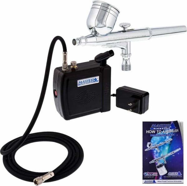 Is a Portable Airbrush Any Good for Painting Miniatures? (Review and Commentary) - portable airbrush for miniatures - best cordless airbrush - battery powered airbrush - mini-compressor for traveling with an airbrush - Master airbrush kit with portable mini compressor 
