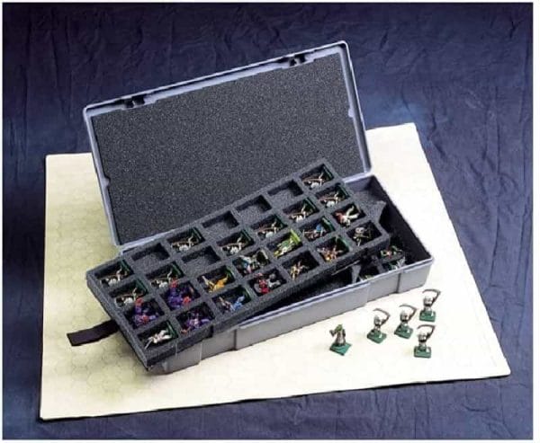 CASEMATIX Miniature Storage Hard Shell Figure Case - Dual Layer Foam Miniature  Case for Miniatures, Compatible with Warhammer 40k, DND & More!