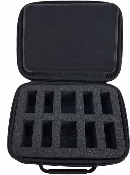 ENHANCE Miniature Figure Satchel - Compact Storage & Carrying Case for DnD  Miniatures with Shoulder Strap, 3 Foam Trays (2 Pre-Cut Trays and 1 Pick 