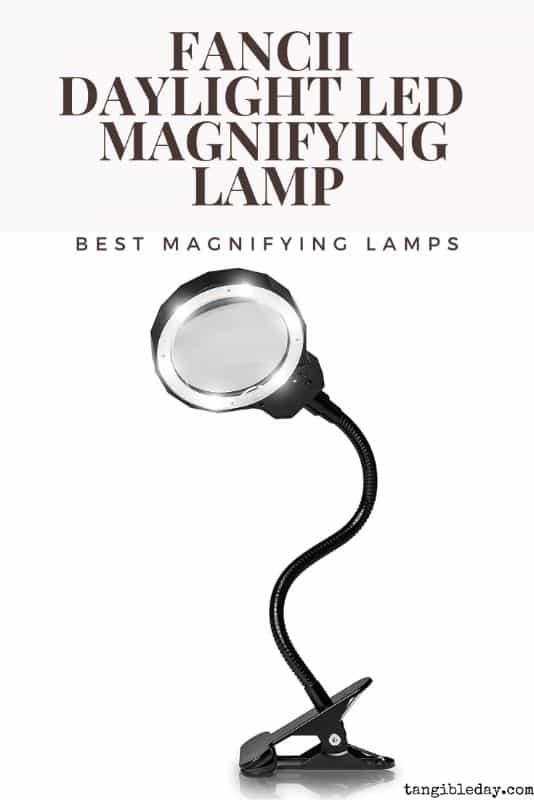 Rechargeable clamp-on magnifier lamp with flexible gooseneck
