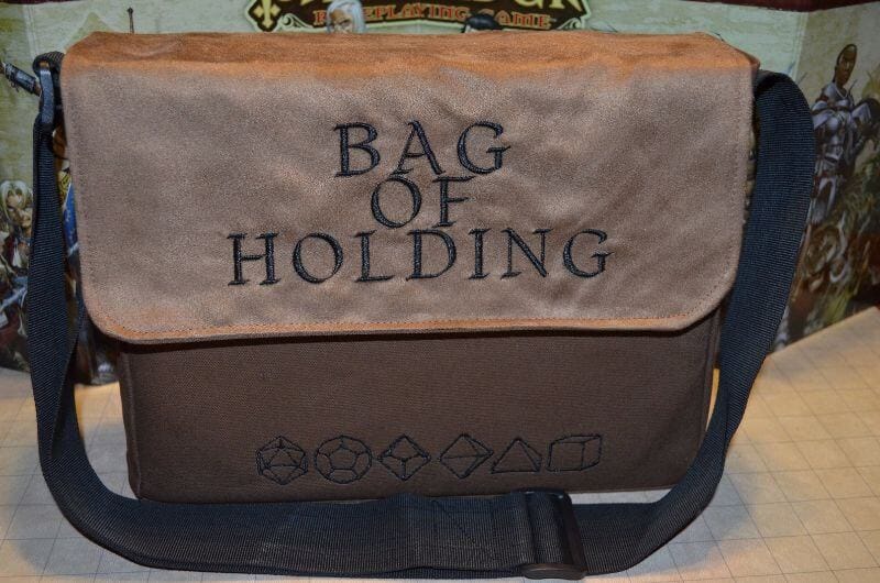13 Best Bags for Dungeons and Dragons and RPGs - Best bag for RPG books - dungeons and dragons bag - rpg backpack - Messenger Bag of Holding Embroidered Canvas and Suede