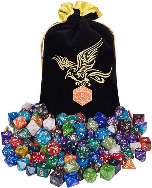 The Best D&D Dice Sets for Every Budget: 15 Cool Dice for RPGs - cool dnd dice - d20 dice for RPGs - best dice for D&D - dice for dungeons and dragons - package