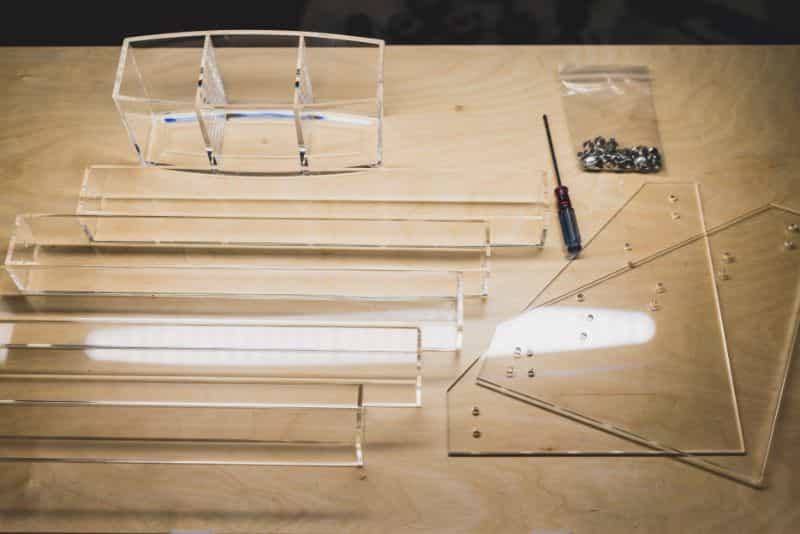 JKB Concepts Paint Organizer and Brush Holder Review - Acrylic hobby organizer and rack for paints and brushes - parts