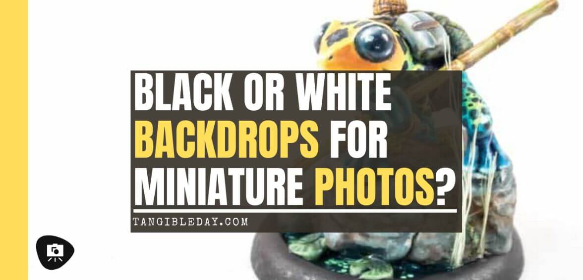 Black or White Backgrounds for Miniature Photos: What’s Right For You? - black or white background for miniatures - miniature photo background - banner