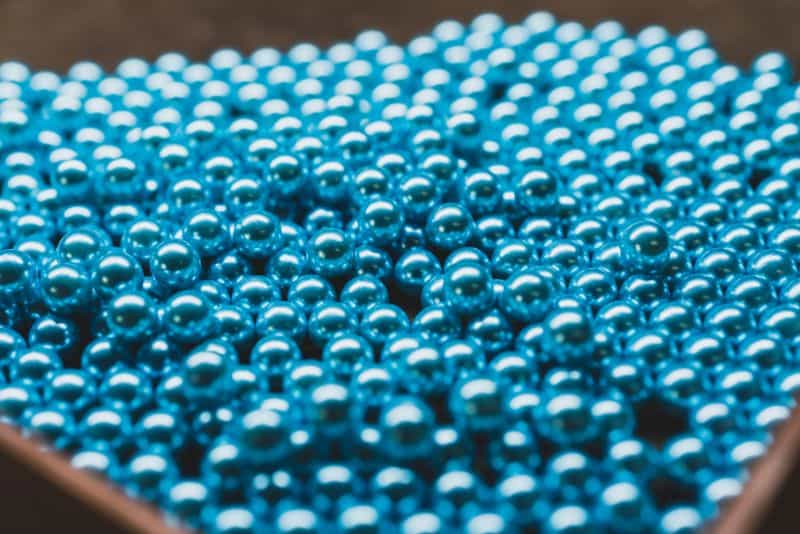 JKB Concepts Paint Organizer and Brush Holder Review - Acrylic hobby organizer and rack for paints and brushes - close up beads