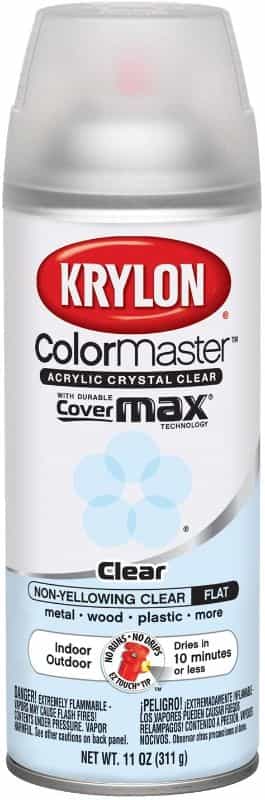 Krylon colormaster crystal clear varnish spray can product photo
